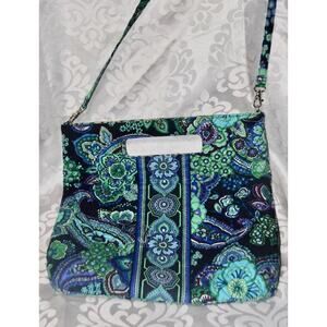 VERA BRADLEY Blue Paisley Quilted Rhapsody Handle Shoulder Strap Handbag